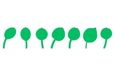 Leaf set icon. Nature herb design Stock Illustration