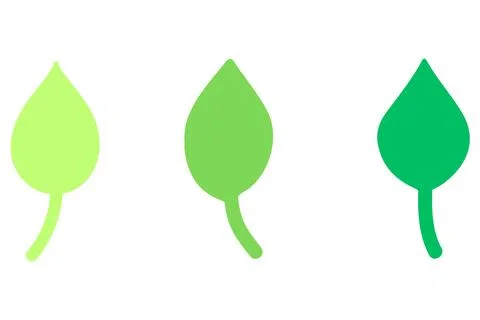 Leaf set icon. Nature herb design Stock Illustration