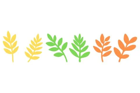 Leaf set icon. Nature herb design Stock Illustration