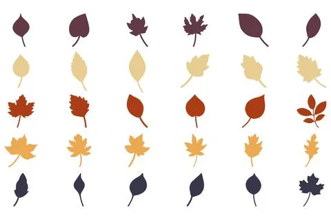 Leaf set icon. Nature vector Stock Illustration