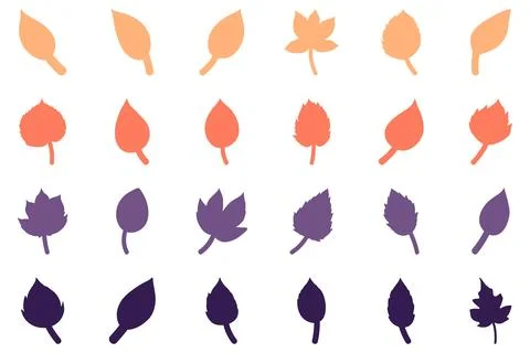 Leaf set icon. Nature vector Stock Illustration