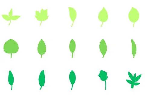 Leaf set icon. Nature vector Stock Illustration