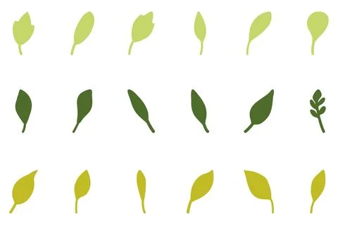 Leaf set icon. Nature vector Stock Illustration