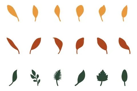 Leaf set icon. Nature vector Stock Illustration