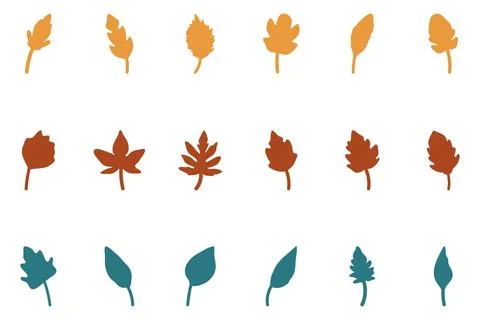 Leaf set icon. Nature vector Stock Illustration