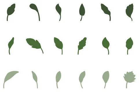Leaf set icon. Nature vector Stock Illustration