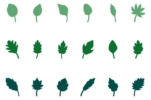 Leaf set icon. Nature vector Stock Illustration
