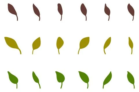 Leaf set icon. Nature vector Stock Illustration