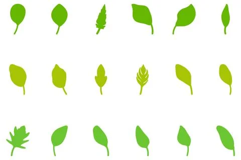 Leaf set icon. Nature vector Stock Illustration