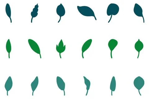 Leaf set icon. Nature vector Stock Illustration