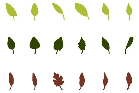 Leaf set icon. Nature vector Stock Illustration