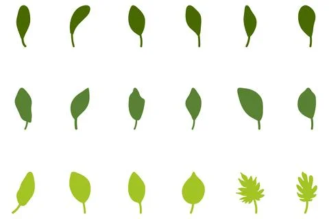 Leaf set icon. Nature vector Stock Illustration