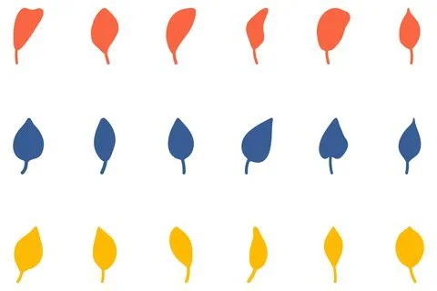 Leaf set icon. Nature vector Stock Illustration