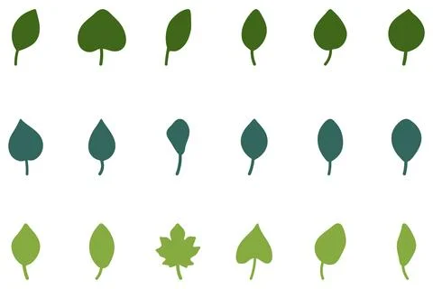 Leaf set icon. Nature vector Stock Illustration