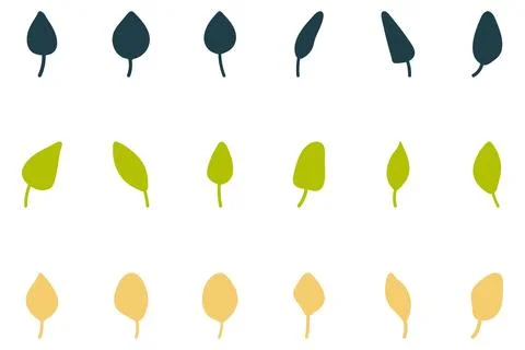 Leaf set icon. Nature vector Stock Illustration