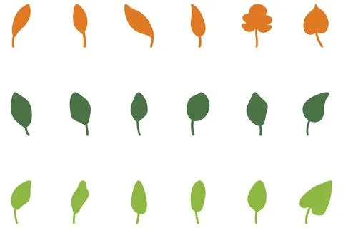 Leaf set icon. Nature vector Stock Illustration