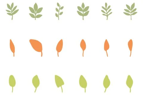 Leaf set icon. Nature vector Stock Illustration