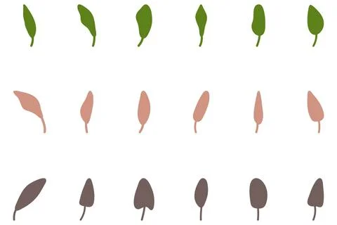 Leaf set icon. Nature vector Stock Illustration