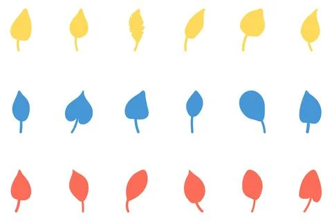 Leaf set icon. Nature vector Stock Illustration