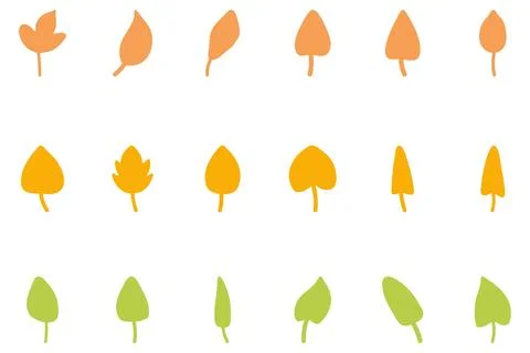 Leaf set icon. Nature vector Stock Illustration