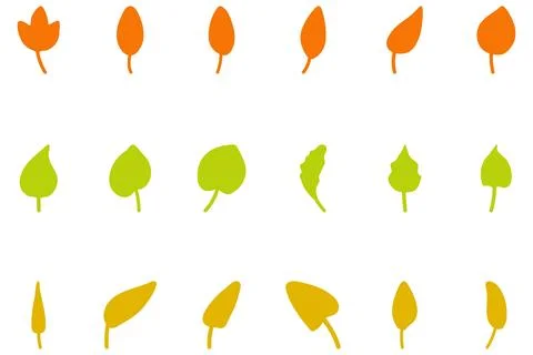 Leaf set icon. Nature vector Stock Illustration