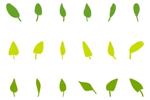 Leaf set icon. Nature vector Stock Illustration