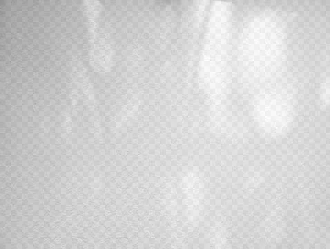 Leaf shadow and light on white concrete wall, overlay effect for photo Stockillustratie