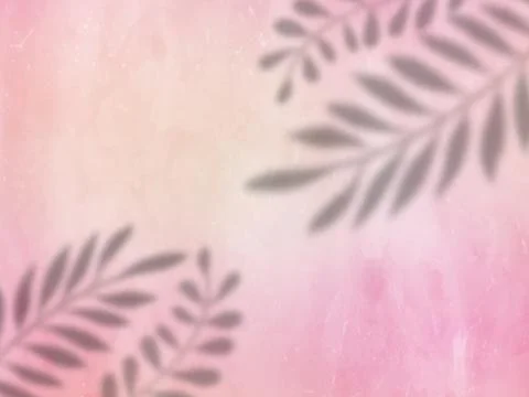 Leaf shadows on a pink grunge texture Stock Illustration