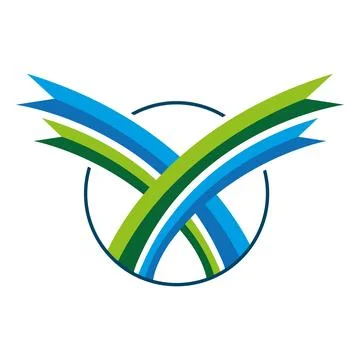 Leaf Shape Abstract Growth Logo Design Nature Vector Template Icon Stock Illustration