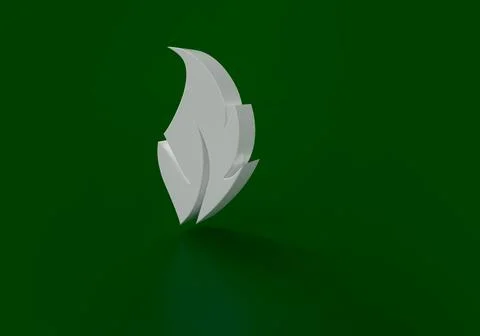 Leaf shape icon isolated on color background. Stock Illustration