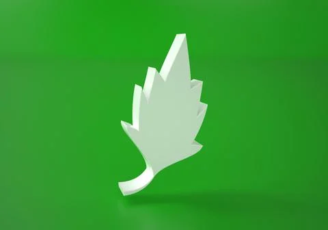 Leaf shape icon isolated on color background. Stock Illustration