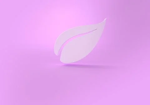Leaf shape icon isolated on color background. Stock Illustration