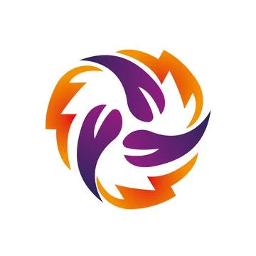 Leaf Shape Logo Design modern circle logo design Illustrazione stock