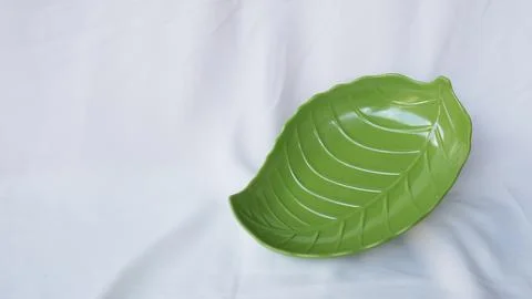 Leaf-Shape Plate Stock Photos