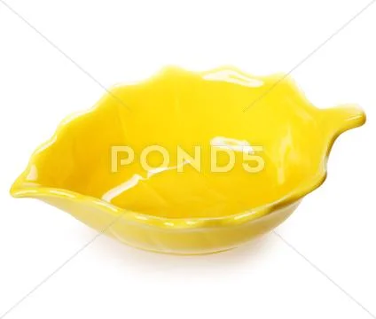 Leaf-shaped bowl Stock Photos