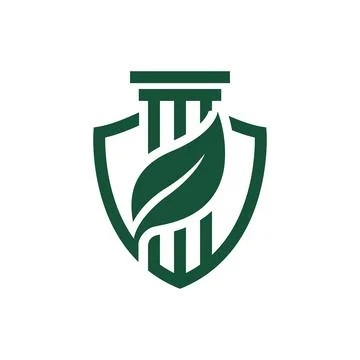 Leaf Shield Logo Design for Eco Security and Nature Brand イラスト素材