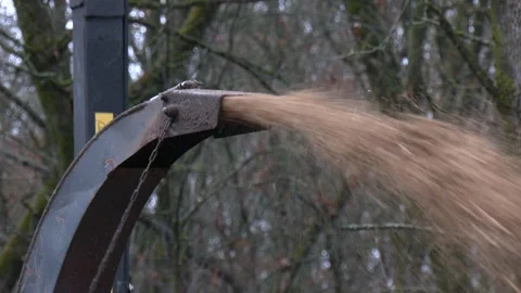 Leaf Shredder on Axle in Action. Stock Footage 330347524