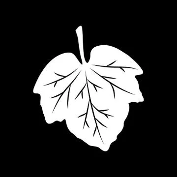 Leaf sign. Isolated icon on black background. Vector illustration. Great for use Stock Illustration