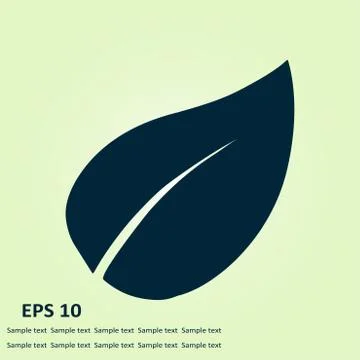 Leaf sign symbol. Stock Illustration