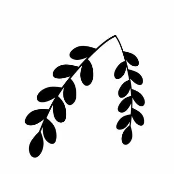 Leaf silhouette icon Stock Illustration
