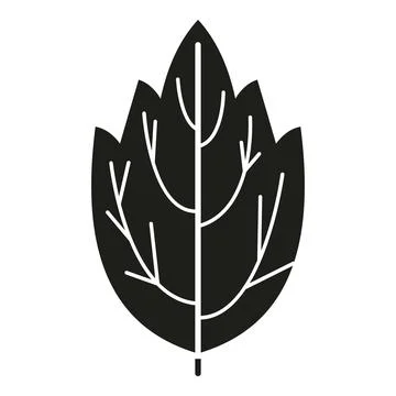 Leaf silhouette icon representing plant and nature Stock Illustration