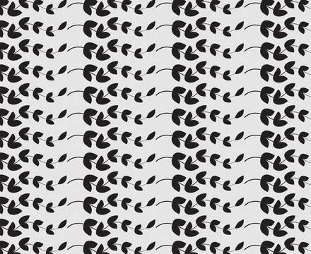 Leaf silhouette seamless pattern background Illustrazione stock