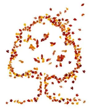 Leaf silhouette tree Stock Illustration