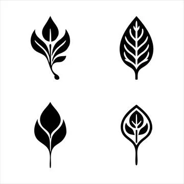 Leaf silhouettes Stock-Illustration