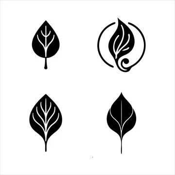 Leaf silhouettes Illustrazione stock