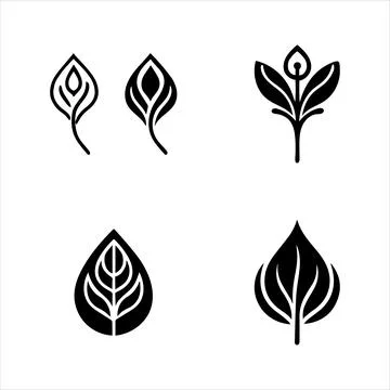 Leaf silhouettes Stock Illustration