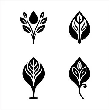 Leaf silhouettes Stock Illustration