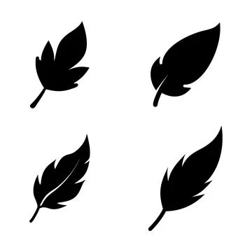Leaf silhouettes Stock Illustration