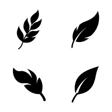 Leaf silhouettes Stock Illustration