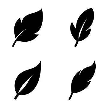 Leaf silhouettes Stock Illustration